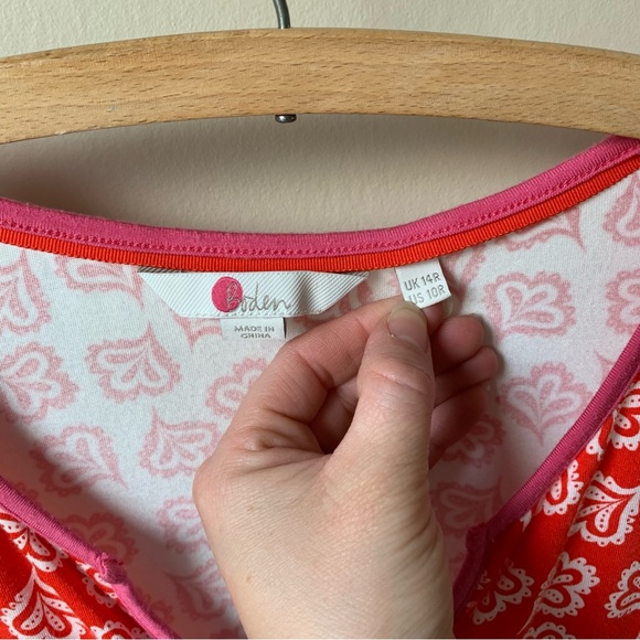 Boden Falling petals jersey midi dress - Picture 5 of 10